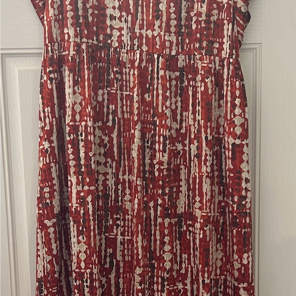 THML Red and White Patterned Maxi Dress